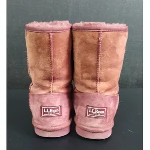 L.L Bean Women's Burgundy Suede Leather Boots Size 6M SKU 2045 thumbnail 2