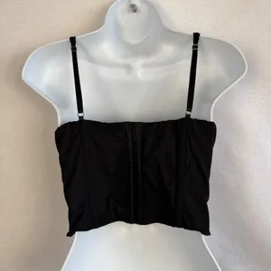 New Windsor Romantic At Heart Lace Trim Crop Top Lace Black‎ Small Dark Romantic thumbnail 6