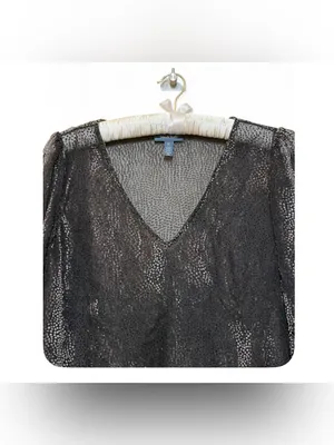 NWT ModCloth Women’s New Sheer's Eve Velvet Dot V-Neck Long Sleeve Top Size M thumbnail 8