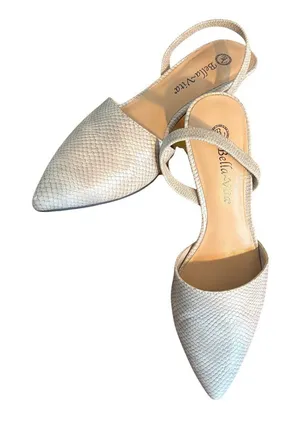Bella Vita Sarah II Slingback Shoes Faux Natural Snake Kitten Heel Size 7.5M thumbnail 1