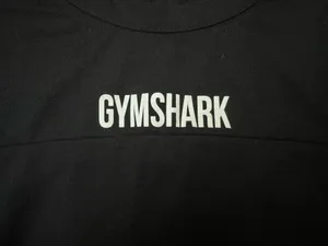 Gymshark Black Short Sleeve Athletic Tee Size Large thumbnail 2