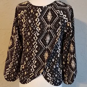 American eagle western tribal boho rodeo peasant blouse M thumbnail 5