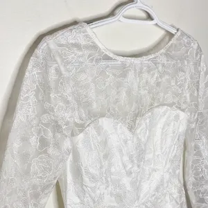 Lulus My Clarity Ivory Mesh Floral Embroidered Romper size S thumbnail 7