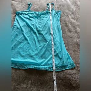 VICTORIA’S SECRET Vintage Electric Blue Sheer Lingerie Sleep Dress Sz M EUC thumbnail 6