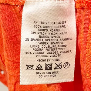 Anthropologie Leifnotes Small Orange Dogflora Eyelet Midi Dress Short‎ Sleeve thumbnail 6