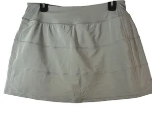 CRZ Yoga Tennis Skort Womens L Beige High Rise Athleisure Golf Pickleball Active thumbnail 1