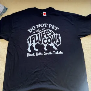Gildan Do Not Pet the Fluffy Cows Graphic Tee – NWT thumbnail 1
