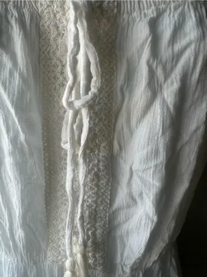 Kiwi & Punch White Faux Tie Front Tiered Sundress Women’s Size L Summer Dress thumbnail 3