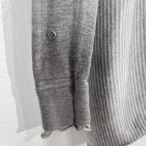Lululemon Iconic‎ Sweater Wrap Gray Boolux Cashmere Blend Open Drape Cardigan thumbnail 4