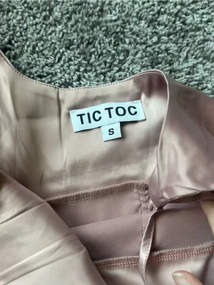 Tic Toc Satin Spaghetti-Strap Mini Dress in Dusty Rose thumbnail 3