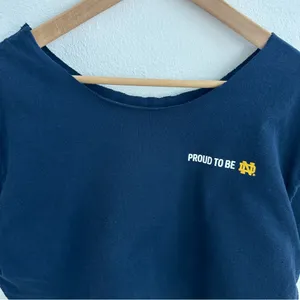 Notre Dame Football Off the Shoulder Crop Top thumbnail 2
