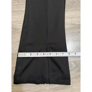 Whimsigoth Womens Pants Size M Black‎ Front Slit Cropped Flare Seam Goth Stretch thumbnail 11