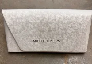 Michael Kors White Saffiano Faux Leather Glasses Sunglasses Case thumbnail 1