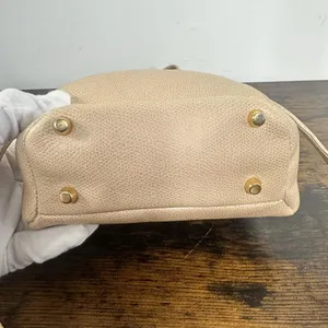 Gianni Versace Vintage Backpack Bag Womens Mini Beige Leather Italy Medusa Gold thumbnail 10