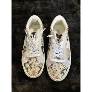 Steve Madden Womens Sneakers Sz 8 Stars Snake Print Suede Leather thumbnail 2