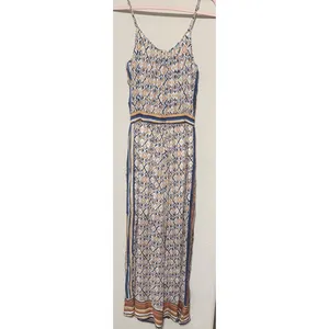 Forever 21‎ Wide Leg Jumpsuit Halter Top Geometric Pattern Boho 70s Retro Sz M thumbnail 6