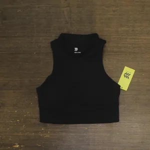 NWT All In Motion Light Support High-Neck Crop Sports Bra 89809232 Black XS thumbnail 6
