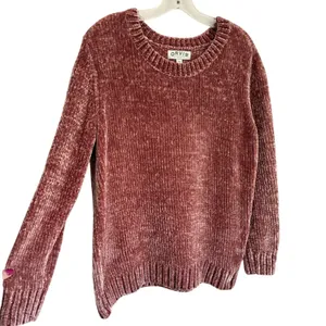 Orvis Womens Mauve Pink Chenille Ribbed Crew‎ Neck Pullover Sweater L thumbnail 7