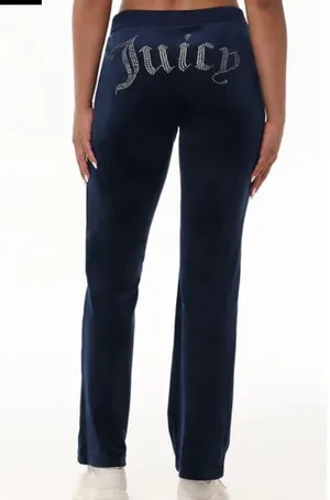 - New Juicy Couture Navy blue bling Velour Tracksuit Large thumbnail 7