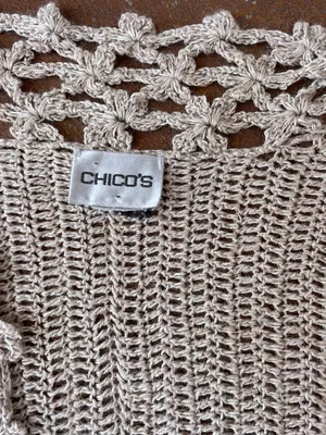 Chicos knit tan Cardigan  thumbnail 3