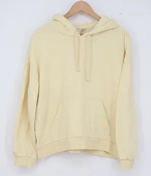 H&M Hoodie Womens S Divided Basic Yellow Pullover Dropped Shoulder Excellent thumbnail 1