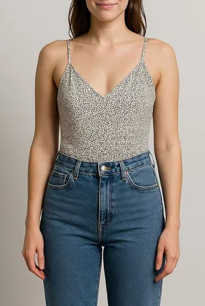 Nordstrom Gaze Size XS Leopard Printed Bodysuit. thumbnail 1