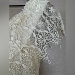 Loralie Original Vintage 90’s Off The Shoulder Lace Wedding Dress White size 4 thumbnail 10