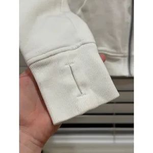 Lululemon Scuba Full‎ Zip Hoodie Women's 6 White Thumbholes Fleece Athletic Read thumbnail 3