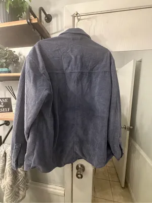 Stoosh Corduroy Button-Up Jacket - Navy Blue thumbnail 5