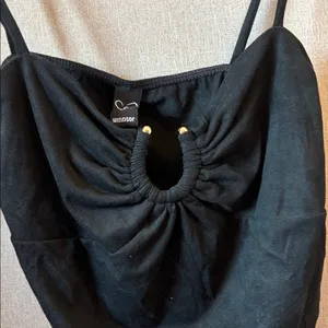 FINAL MARKDOWN Junior Windsor Black Camisole crop Top small NWT thumbnail 2