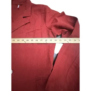 Free People Winnie‎ Linen Blazer Large Suit Jacket Terracotta Double READ #X13-6 thumbnail 5