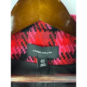 Women’s Karen Millen Size 18 Pink Red & Black Blazer thumbnail 4