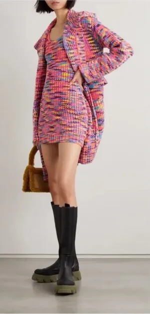 Staud Gardenia Melange‎ Mini Tank Knit Dress NWT thumbnail 1