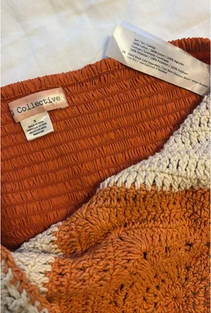 Crochet Crop Top Orange thumbnail 3