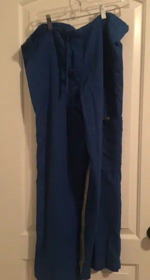 Grey's Anatomy Royal Blue Cargo Scrub Pants Adult Size Medium thumbnail 1
