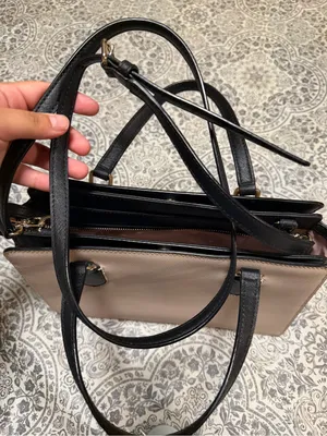 Kate Spade New York Pale Cream Pink and Black Satchel with CrossBody handle thumbnail 6