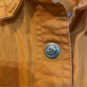 Harley Davidson Moto Sleeveless Orange Button Down Shirt Size Small thumbnail 5