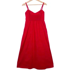 Show Me Your Mumu Allegra Midi Dress Womens M Red Spaghetti Strap Pockets FLAW thumbnail 11
