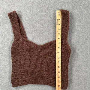 By Together Brown V-Neck Cropped Tank Top Size Small Textured Knobby Sleeveless thumbnail 3