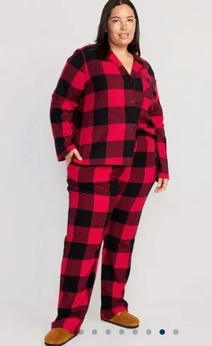 flannel pajama set, plus size XXL thumbnail 1