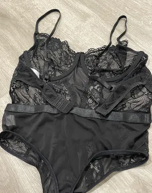 Black Sexy See Though Bodysuit Lingerie thumbnail 6