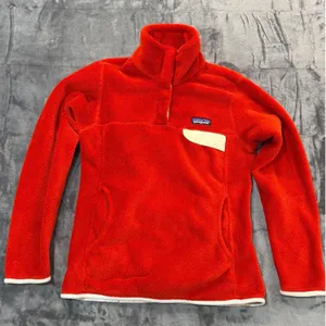 Patagonia Re-Tool Snap-T Pullover Women Red Fleece Sweater XS thumbnail 1
