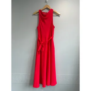 Amanda Uprichard Elondra Electric Rogue Pink Minimalist Tea Party Midi Dress S thumbnail 3