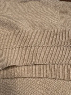 Madewell Relaxed Sweater Tee in 100% Cashmere short sleeve cream/beige Sz XL NWT thumbnail 8