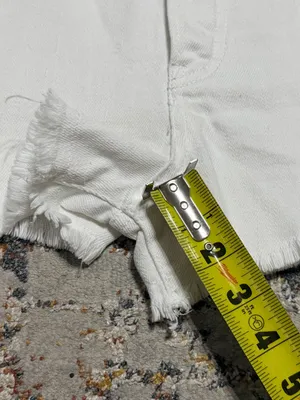 Free People We the Free Loving Good Vibrations Distressed white Shorts size 30 thumbnail 6