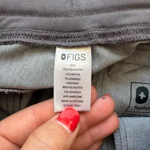 Figs Scrub Pants Women Small Gray T2001 Technical Collection Yoga Waistband thumbnail 3