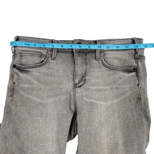 Pilcro (Anthropologie) Gray Mid-Rise‎ Skinny Jeans thumbnail 3