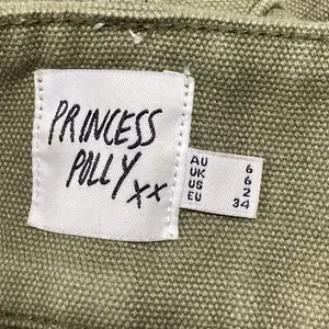 Princess Polly Green High Waisted Belted Mini Cargo Straight Pencil Skirt Sz 2 thumbnail 4
