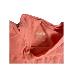 Wild Fable Salmon Pink 90s‎ Crop Top Short Sleeve Stretchy XS Casual thumbnail 3