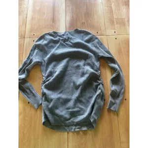 Isabel by Ingrid & Isabel Gray‎ Ribbed Ruched Side Maternity U-Neck Sweater XS thumbnail 5